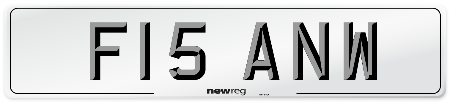 F15 ANW Number Plate from New Reg